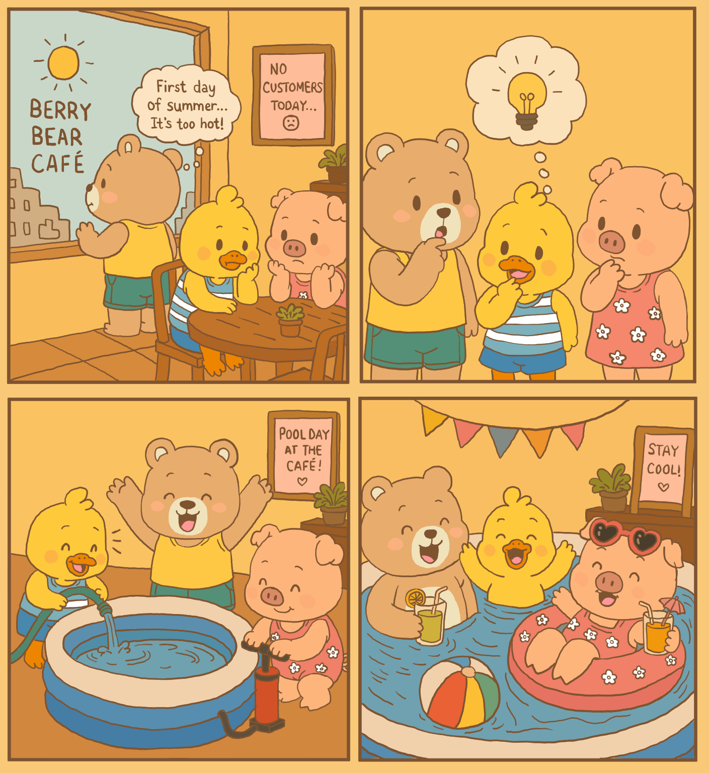 Preview of Comic 14, Pool Day at the Café